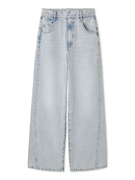 【フレイ アイディー/FRAY I.D】のハイウエストワイドデニムパンツ インテリア・キッズ・メンズ・レディースファッション・服の通販 founy(ファニー) 　ファッション　Fashion　レディースファッション　WOMEN　パンツ　Pants　デニムパンツ　Denim Pants　おすすめ　Recommend　デニム　Denim　ポケット　Pocket　ワイド　Wide　ワーク　Work　人気　Popularity　夏　Summer　LBLU[081]|ID: prp329100004560460 ipo3291000000032243614