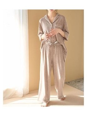 【スナイデル ホーム/SNIDEL HOME】の【sorbet light】【接触冷感】メランジロングパンツ 人気、トレンドファッション・服の通販 founy(ファニー) ファッション Fashion レディースファッション Ladies' Fashion Online パンツ Pants ドット Dot パイピング Piping メランジ Melange モノトーン Monotone ロング Long |ID:prp329100004560461