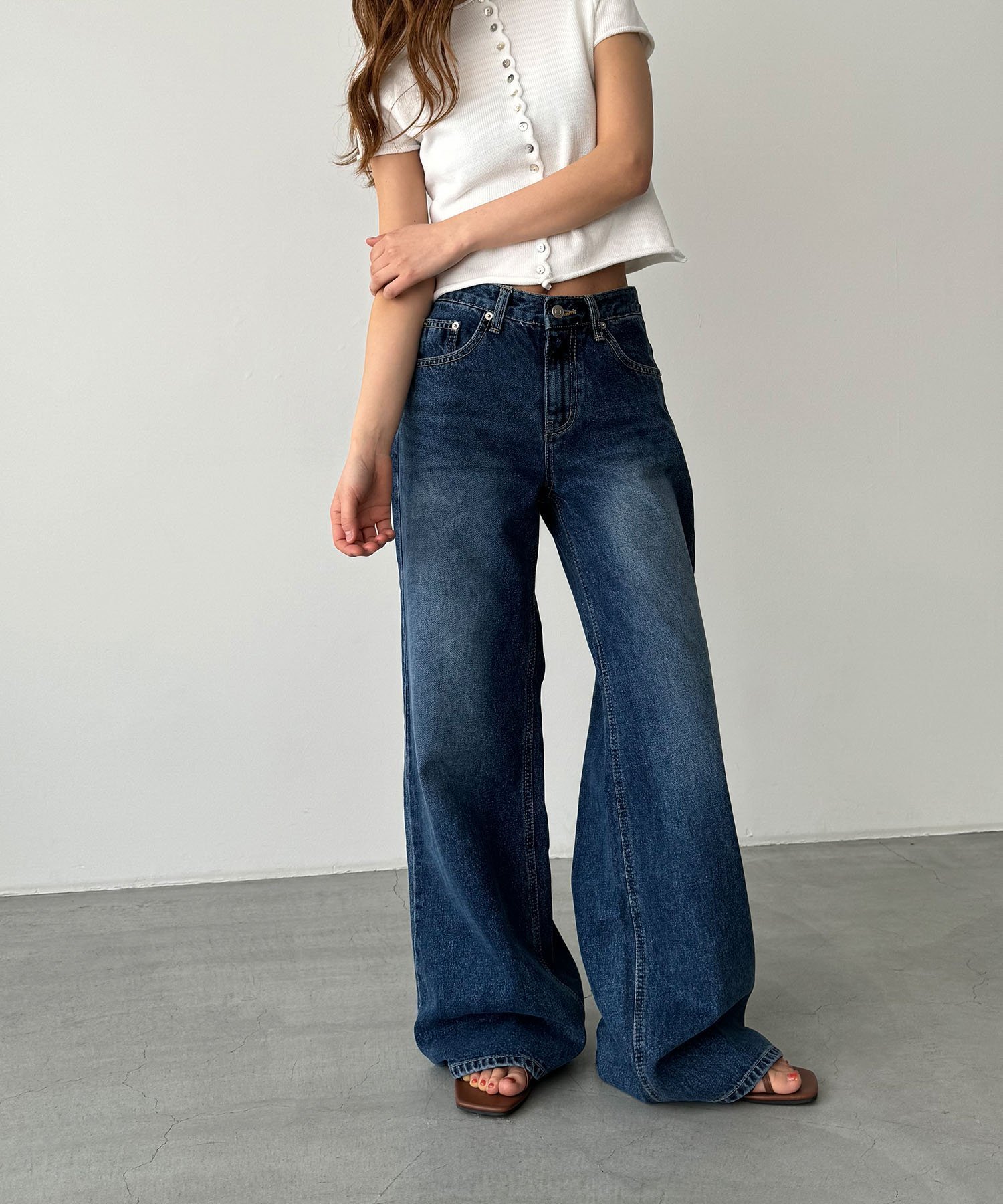 【キャナルジーン/CANAL JEAN】のEl mar(エルマール) ローウエストデニムパンツ 人気、トレンドファッション・服の通販 founy(ファニー) 　ファッション　Fashion　レディースファッション　WOMEN　パンツ　Pants　デニムパンツ　Denim Pants　おすすめ　Recommend　ストレート　Straight　ポケット　Pocket　ルーズ　Loose　ワイド　Wide　 other-1|ID: prp329100004560472 ipo3291000000032243703