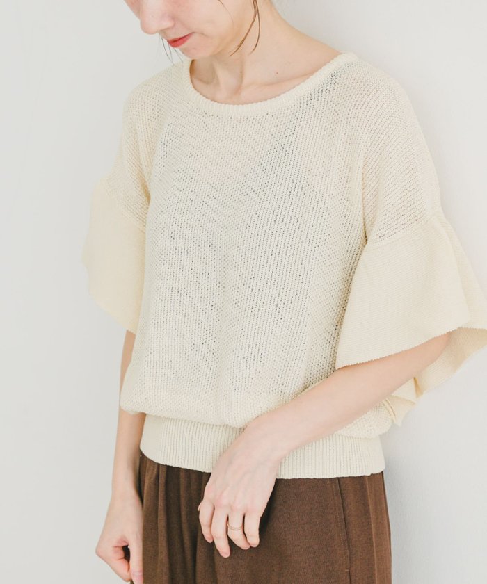 【その他のブランド/Other】のフレアスリーブニット インテリア・キッズ・メンズ・レディースファッション・服の通販 founy(ファニー) https://founy.com/ ファッション Fashion レディースファッション WOMEN トップス・カットソー Tops/Tshirt ニット Knit Tops 2025年 2025 2025春夏・S/S Ss,Spring/Summer,2025 スリーブ Sleeve デニム Denim フレア Flare 半袖 Short Sleeve 夏 Summer S/S・春夏 Ss・Spring/Summer |ID: prp329100004560811 ipo3291000000032247197