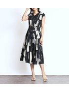 【ヴァン/Vin】のアフリカンプリントフレアワンピース ブラック|ID: prp329100004560839 ipo3291000000032666156