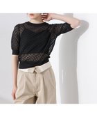 【ナノ ユニバース/nano universe】のレース柄クルーネック半袖ニット 人気、トレンドファッション・服の通販 founy(ファニー) ファッション Fashion レディースファッション WOMEN トップス・カットソー Tops/Tshirt ニット Knit Tops インナー Inner ウォッシャブル Washable キャミ Cami キャミソール Camisole クラシカル Classical コンパクト Compact 切替 Switching サマー Summer シアー Sheer シンプル Simple タンク Tank デニム Denim バランス Balance フェミニン Feminine 半袖 Short Sleeve レース Race ワイド Wide おすすめ Recommend エレガント 上品 Elegant 2025年 2025 2025春夏・S/S Ss,Spring/Summer,2025 thumbnail ブラック|ID: prp329100004560843 ipo3291000000032247466