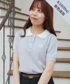 【マジェスティック レゴン/MAJESTIC LEGON】のバイカラーダブル襟ニット 人気、トレンドファッション・服の通販 founy(ファニー) ファッション Fashion レディースファッション WOMEN トップス・カットソー Tops/Tshirt ニット Knit Tops おすすめ Recommend コンパクト Compact シンプル Simple ダウン Down ダブル Double デニム Denim トレンド Trend フィット Fit フロント Front ボトム Bottom エレガント 上品 Elegant 再入荷 Restock/Back In Stock/Re Arrival thumbnail ブルー|ID: prp329100004560853 ipo3291000000032247520