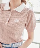 【マジェスティック レゴン/MAJESTIC LEGON】のバイカラーダブル襟ニット 人気、トレンドファッション・服の通販 founy(ファニー) ファッション Fashion レディースファッション WOMEN トップス・カットソー Tops/Tshirt ニット Knit Tops おすすめ Recommend コンパクト Compact シンプル Simple ダウン Down ダブル Double デニム Denim トレンド Trend フィット Fit フロント Front ボトム Bottom エレガント 上品 Elegant 再入荷 Restock/Back In Stock/Re Arrival thumbnail ピンク|ID: prp329100004560853 ipo3291000000032247521