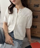 【ディスコート/Discoat】の【WEB限定】ポケット付き半袖カーディガン オフホワイト|ID: prp329100004560870 ipo3291000000032987666