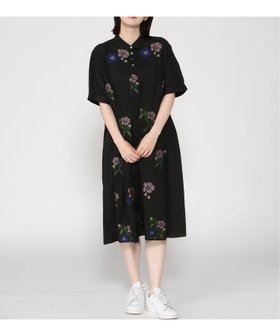 【スーパーハッカ/SUPER HAKKA】のツインフラワージャカード+コットンローンワンピース(前開き) 人気、トレンドファッション・服の通販 founy(ファニー) ファッション Fashion レディースファッション WOMEN ワンピース Dress ポケット Pocket モチーフ Motif ロング Long エレガント 上品 Elegant 無地 Plain Color 羽織 Haori |ID:prp329100004560915
