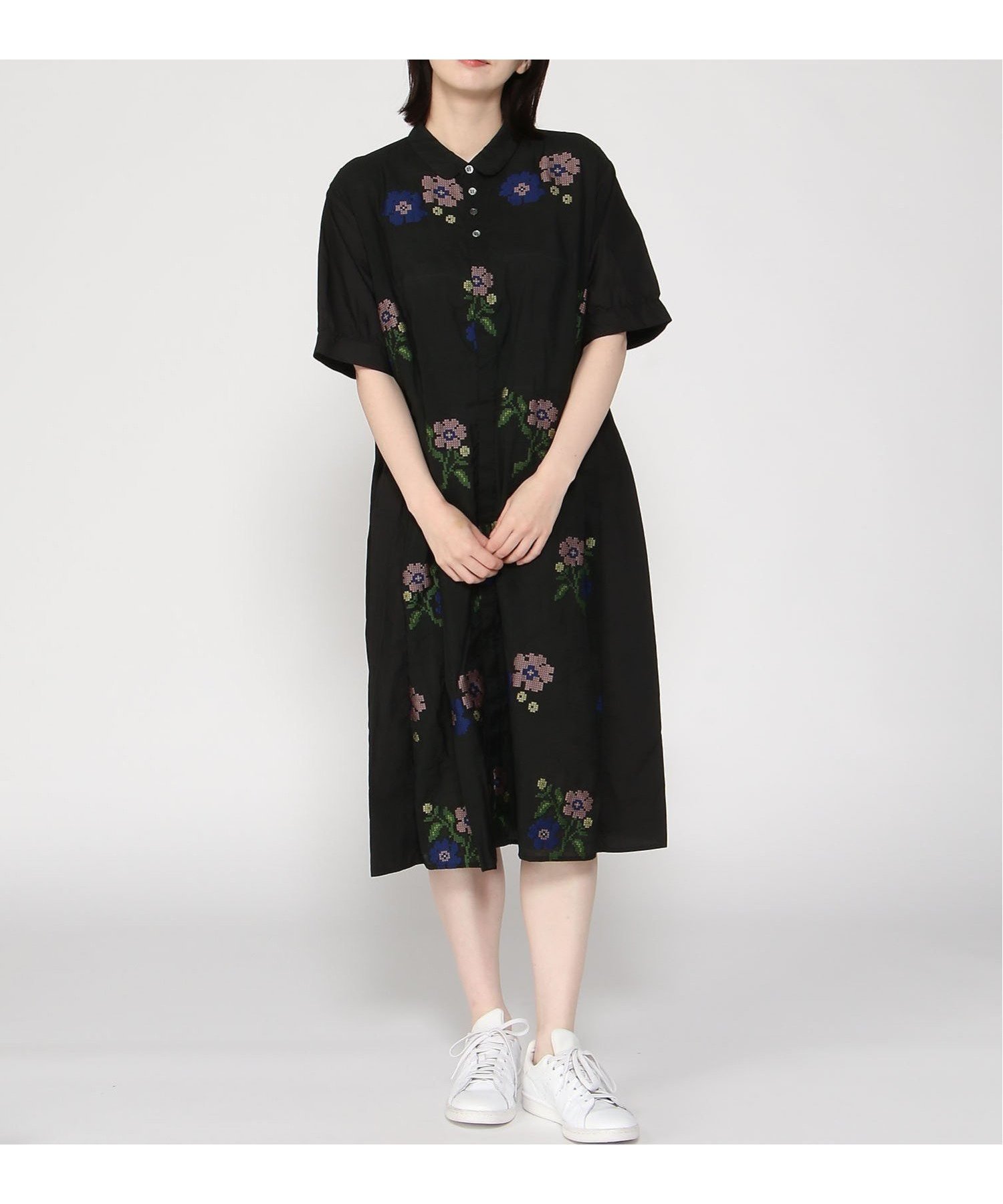 【スーパーハッカ/SUPER HAKKA】のツインフラワージャカード+コットンローンワンピース(前開き) 人気、トレンドファッション・服の通販 founy(ファニー) 　ファッション　Fashion　レディースファッション　WOMEN　ワンピース　Dress　ポケット　Pocket　モチーフ　Motif　ロング　Long　エレガント 上品　Elegant　無地　Plain Color　羽織　Haori　 other-1|ID: prp329100004560915 ipo3291000000032247848