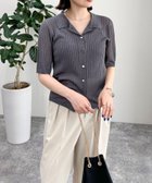【その他のブランド/Other】の【インフルエンサー別注カラーあり】シアーリブ半袖シャツカーディガン チャコールグレー|ID: prp329100004560932 ipo3291000000032247927