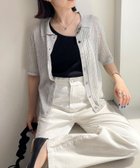 【その他のブランド/Other】の【インフルエンサー別注カラーあり】シアーリブ半袖シャツカーディガン ライトグレー|ID: prp329100004560932 ipo3291000000032247931