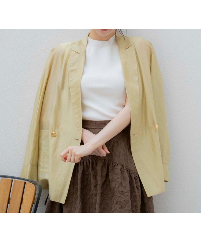 【ノエラ/Noela】のシアーリネンライクジャケット インテリア・キッズ・メンズ・レディースファッション・服の通販 founy(ファニー) https://founy.com/ ファッション Fashion レディースファッション Fashion for Women アウター Coat / Outerwear Collection レディースジャケット・軽アウター Jackets おすすめ Recommended / Our Picks アウトドア Outdoor Clothing エレガント 上品 Elegant シアー Sheer, See-Through シンプル Simple, Minimal スリーブ Sleeve, Long Sleeve / Short Sleeve トレンド Trend, Trending Now ポケット Pocket, Pocket Detail リネン Linen, Linen Fabric 夏 Summer 旅行 Travel 春 Spring |ID: prp329100004560944 ipo3291000000032747633