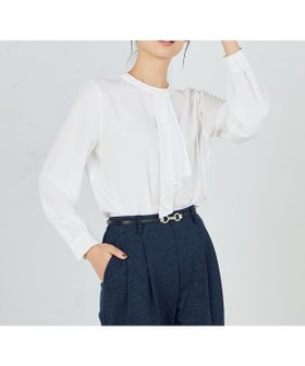 【コムサイズム/COMME CA ISM】のボウタイ風ブラウス / セットアップ対応 人気、トレンドファッション・服の通販 founy(ファニー) ファッション Fashion レディースファッション WOMEN トップス・カットソー Tops/Tshirt シャツ/ブラウス Shirts/Blouses カフス Cuffs ジョーゼット Georgette セットアップ Set Up ドレープ Drape 定番 Standard ワイド Wide おすすめ Recommend エレガント 上品 Elegant ビジネス 仕事 通勤 Business |ID:prp329100004560948