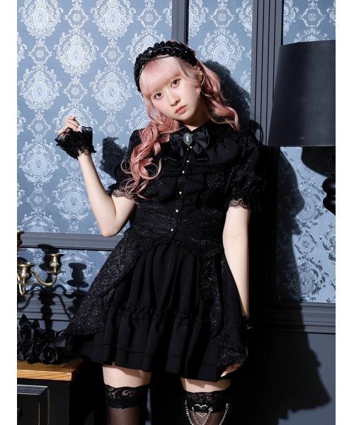 【その他のブランド/Other】のゴシックドレッシーラッフルセットアップ インテリア・キッズ・メンズ・レディースファッション・服の通販 founy(ファニー) 　ファッション　Fashion　レディースファッション　Ladies' Fashion Online　セットアップ　Setup　スリーブ　Sleeve　セットアップ　Set Up　フィット　Fit　フロント　Front　ブローチ　Brooch　A柄|ID: prp329100004560971 ipo3291000000032624774