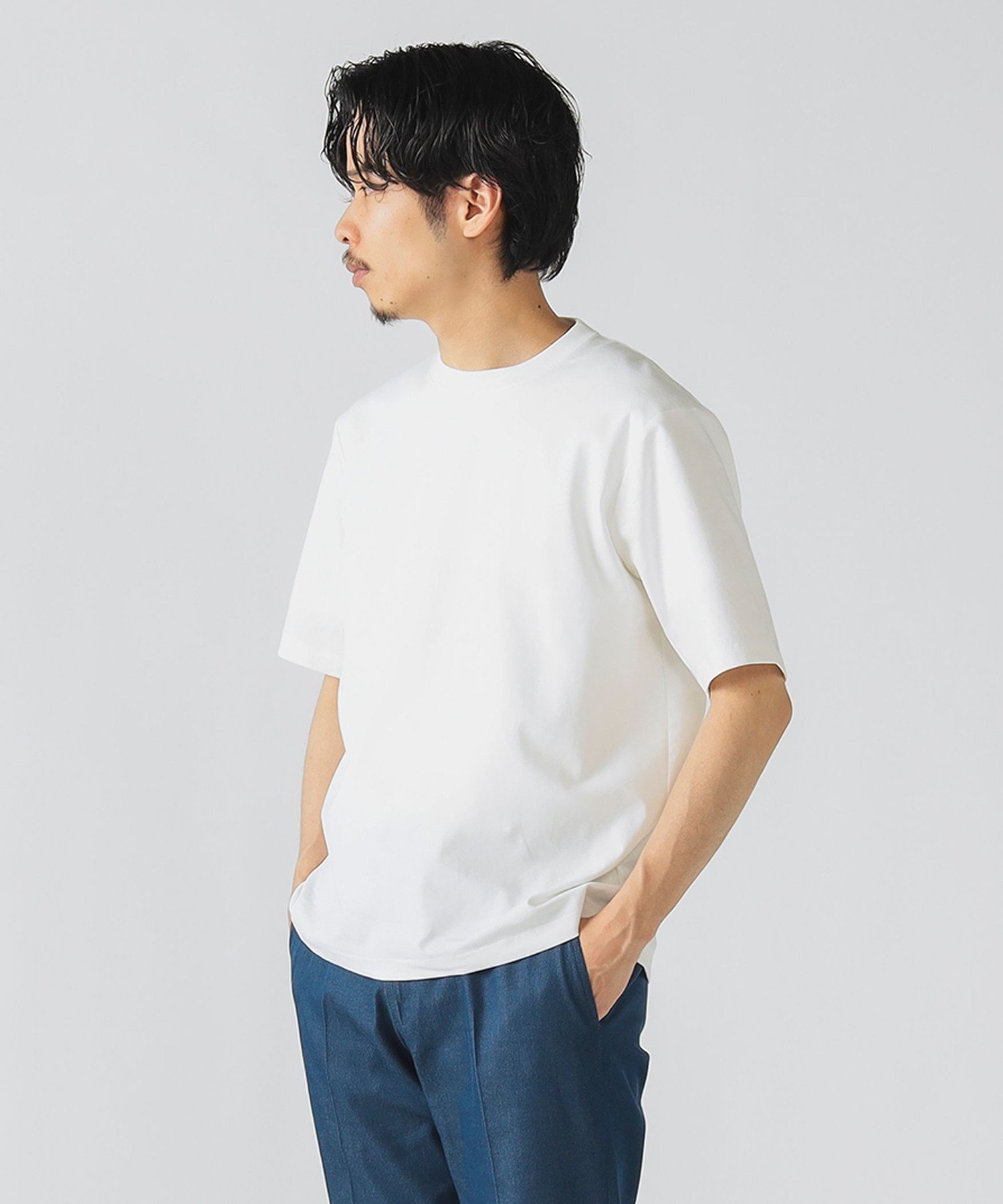 【ビームス ハート/BEAMS HEART / MEN】のきれいめ カジュアル 無地 光沢感 カットソー 白 黒 紺 ベージュ インテリア・キッズ・メンズ・レディースファッション・服の通販 founy(ファニー) 　ファッション　Fashion　メンズファッション　Fashion for Men　トップス・カットソー　Cut & Sew Tops　カットソー　Cut and Sewn Top　ジャケット　Jacket, Outerwear　スマート　Smart, Elegant　モダン　Modern, Contemporary　エレガント 上品　Elegant　夏　Summer　春　Spring　S/S・春夏　SS, Spring/Summer, Warm Season　無地　Plain, Solid Color　WHITE|ID: prp329100004560974 ipo3291000000033509481