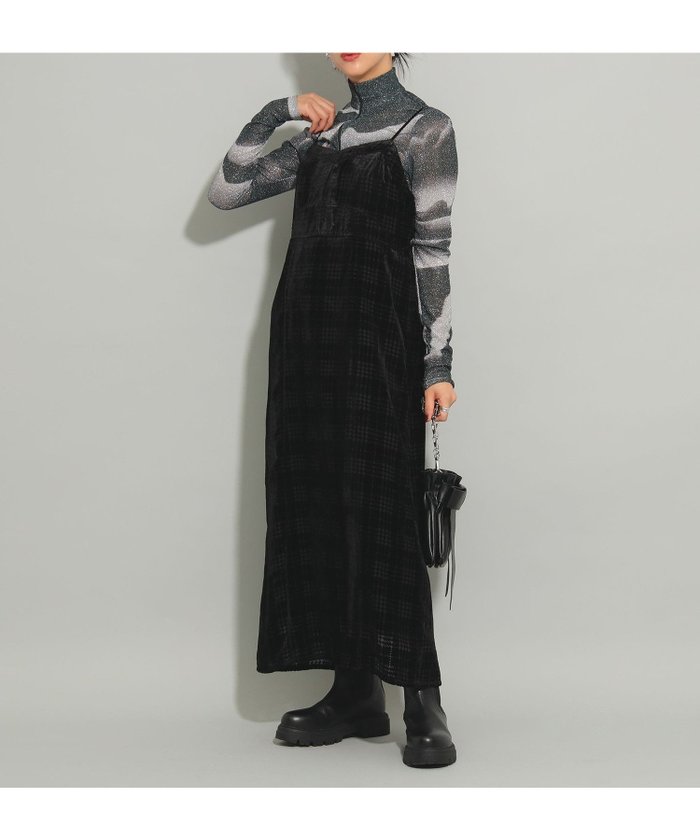 【ビームス ウイメン/BEAMS】のオパール チェック キャミ ワンピース インテリア・キッズ・メンズ・レディースファッション・服の通販 founy(ファニー) https://founy.com/ ファッション Fashion レディースファッション WOMEN ワンピース Dress キャミワンピース No Sleeve Dresses おすすめ Recommend キャミ Cami キャミソール Camisole ストレート Straight スリット Slit チェック Check ビスチェ Bustier ベロア Velor ラップ Wrap |ID: prp329100004560976 ipo3291000000032248225