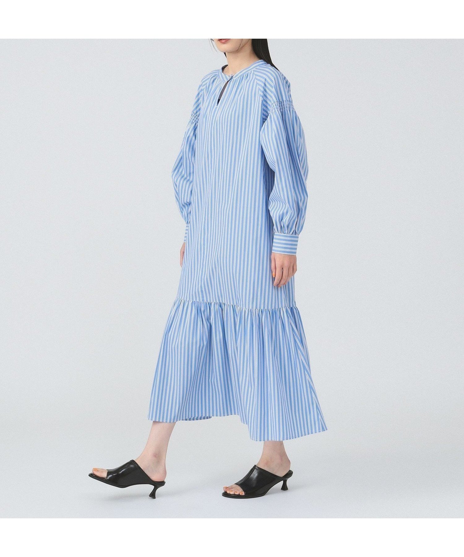 【ビームス ウイメン/BEAMS】の【6/12再値下げ】ストライプ ギャザー キリカエ ワンピース インテリア・キッズ・メンズ・レディースファッション・服の通販 founy(ファニー) 　ファッション　Fashion　レディースファッション　Ladies' Fashion Online　ワンピース　Dress　おすすめ　Recommend　エアリー　Airy　ギャザー　Gather　ストライプ　Stripe　リラックス　Relax　夏　Summer　春　Spring　S/S・春夏　Ss・Spring/Summer　BLUE|ID: prp329100004560984 ipo3291000000032680139