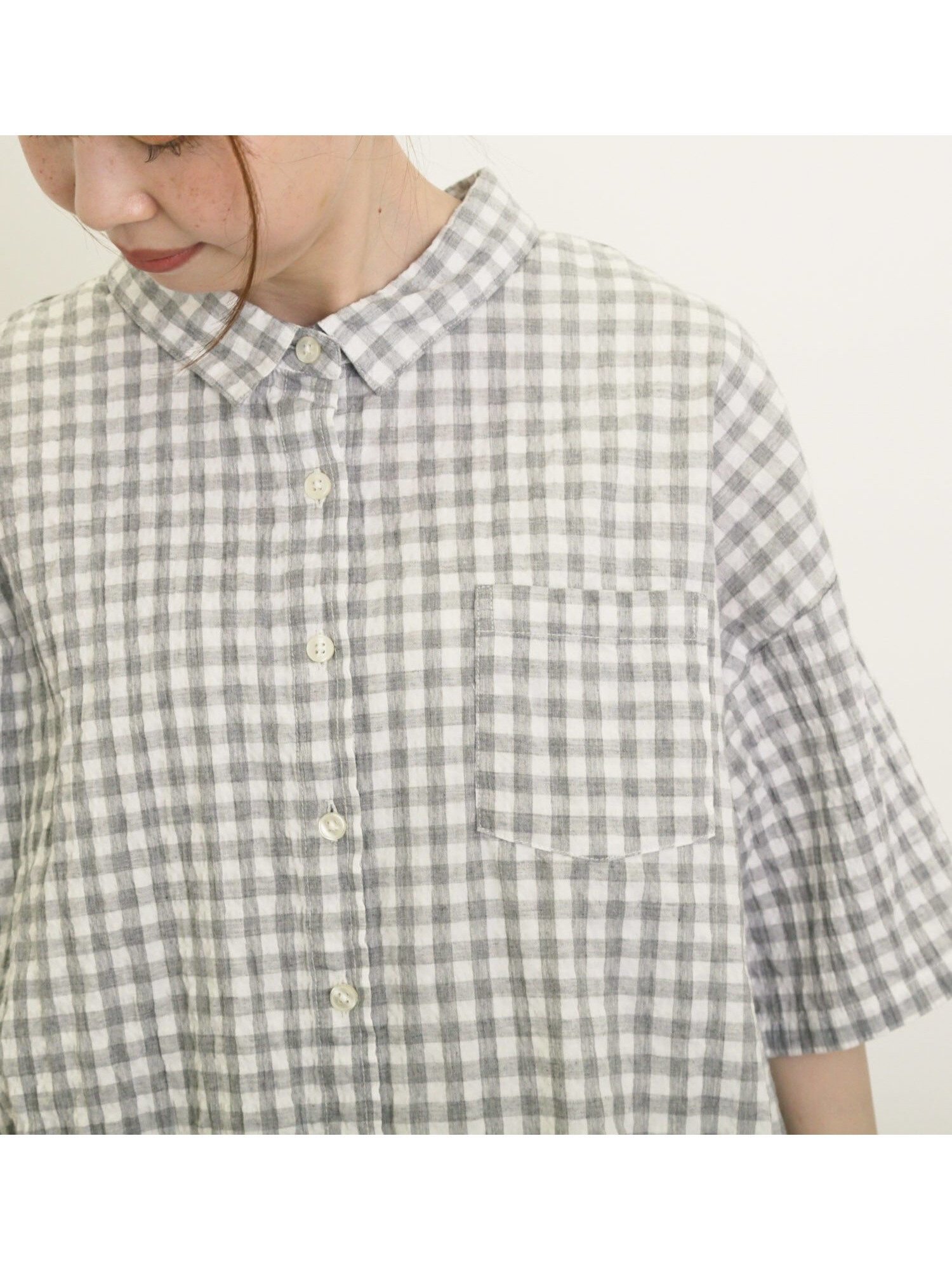 【サマンサモスモス/Samansa Mos2】のぽこぽこギンガムチェックシャツ 人気、トレンドファッション・服の通販 founy(ファニー) 　ファッション　Fashion　レディースファッション　WOMEN　トップス・カットソー　Tops/Tshirt　シャツ/ブラウス　Shirts/Blouses　ギンガム　Gingham　チェック　Check　リラックス　Relax　 other-1|ID: prp329100004560992 ipo3291000000032346833