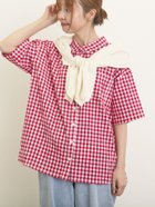 【サマンサモスモス/Samansa Mos2】のぽこぽこギンガムチェックシャツ 人気、トレンドファッション・服の通販 founy(ファニー) ファッション Fashion レディースファッション WOMEN トップス・カットソー Tops/Tshirt シャツ/ブラウス Shirts/Blouses ギンガム Gingham チェック Check リラックス Relax thumbnail レッド|ID: prp329100004560992 ipo3291000000032346835
