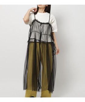 【ニコアンド/niko and】のチュールサイドリボンワンピース 人気、トレンドファッション・服の通販 founy(ファニー) ファッション Fashion レディースファッション WOMEN ワンピース Dress おすすめ Recommend ギャザー Gather シンプル Simple チュール Tulle デニム Denim トレンド Trend バレエ Ballet リボン Ribbon |ID:prp329100004561056