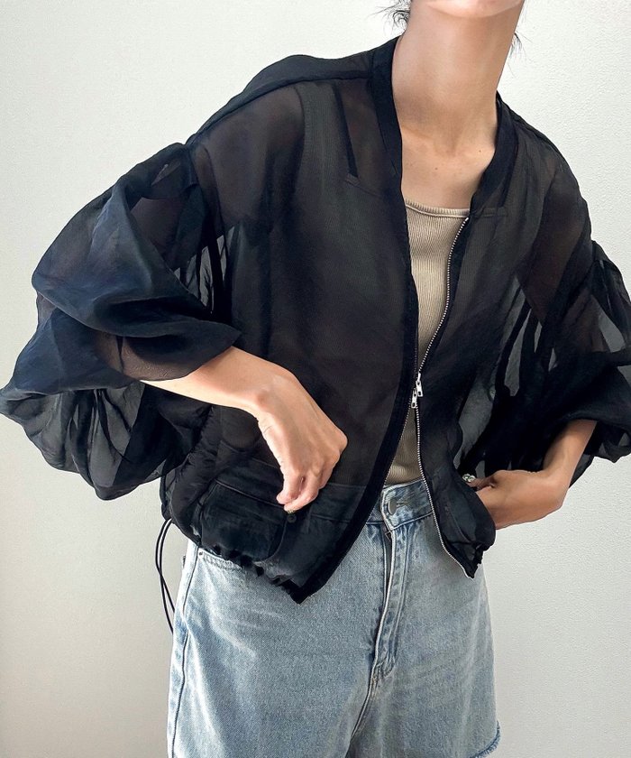 【ジュノア/JUNOAH】のダブルジップシアーブルゾン インテリア・キッズ・メンズ・レディースファッション・服の通販 founy(ファニー) https://founy.com/ ファッション Fashion レディースファッション WOMEN アウター Coat Outerwear ブルゾン Blouson/Jackets |ID: prp329100004561117 ipo3291000000032248932