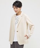 【エヴェックス バイ クリツィア/EVEX by KRIZIA】の【ウォッシャブル】シアースラブテーラードジャケット 人気、トレンドファッション・服の通販 founy(ファニー) ファッション Fashion レディースファッション WOMEN アウター Coat Outerwear ジャケット Jackets テーラードジャケット Tailored Jackets ウォッシャブル Washable シアー Sheer ジャケット Jacket トレンド Trend 夏 Summer 春 Spring S/S・春夏 Ss・Spring/Summer 羽織 Haori thumbnail ベージュ|ID: prp329100004561124 ipo3291000000032249016