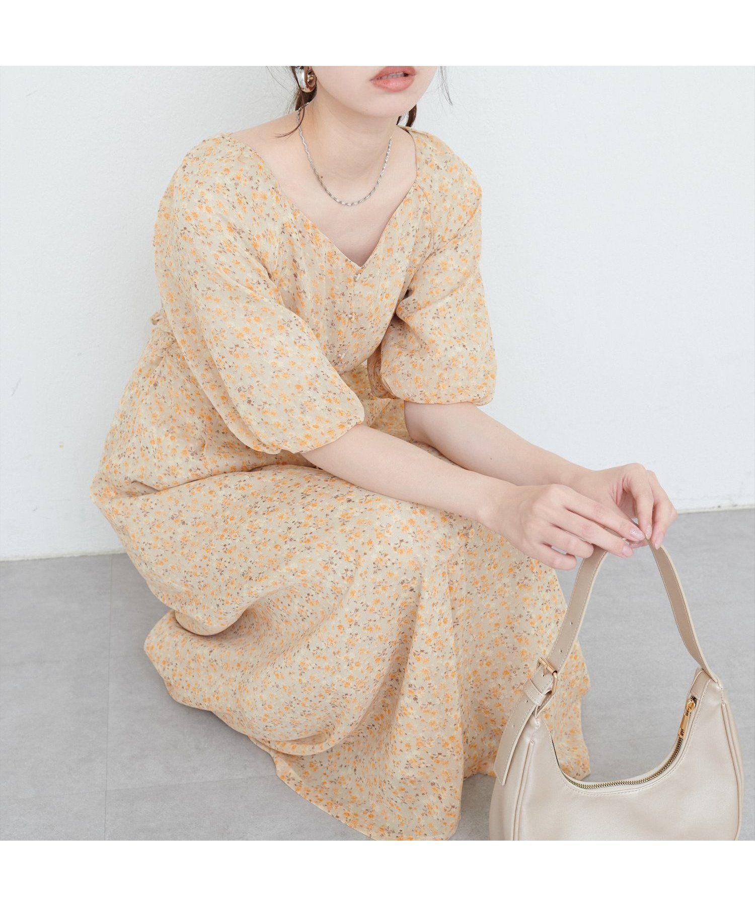 【ナチュラルクチュール/natural couture】の【WEB限定】バルーンスリーブガーリーワンピース インテリア・キッズ・メンズ・レディースファッション・服の通販 founy(ファニー) 　ファッション　Fashion　レディースファッション　Fashion for Women　ワンピース　Dresses　アクセサリー　Fashion Accessories　エレガント 上品　Elegant　サンダル　Sandals, Summer Shoes　シェイプ　Shape, Slim Fit　シャーリング　Shirring, Ruched　スニーカー　Sneakers, Trainers　デコルテ　Décolleté, Neckline　バルーン　Balloon, Balloon Silhouette　フェミニン　Feminine, Girly　フラワー　Flower, Floral　フレア　Flare, Flared　プリント　Print, Printed Pattern　ポケット　Pocket, Pocket Detail　リボン　Ribbon, Bow　おすすめ　Recommended / Our Picks　2025年　2025　2025春夏・S/S　Spring/Summer 2025 SS25　その他3|ID: prp329100004561125 ipo3291000000032723970