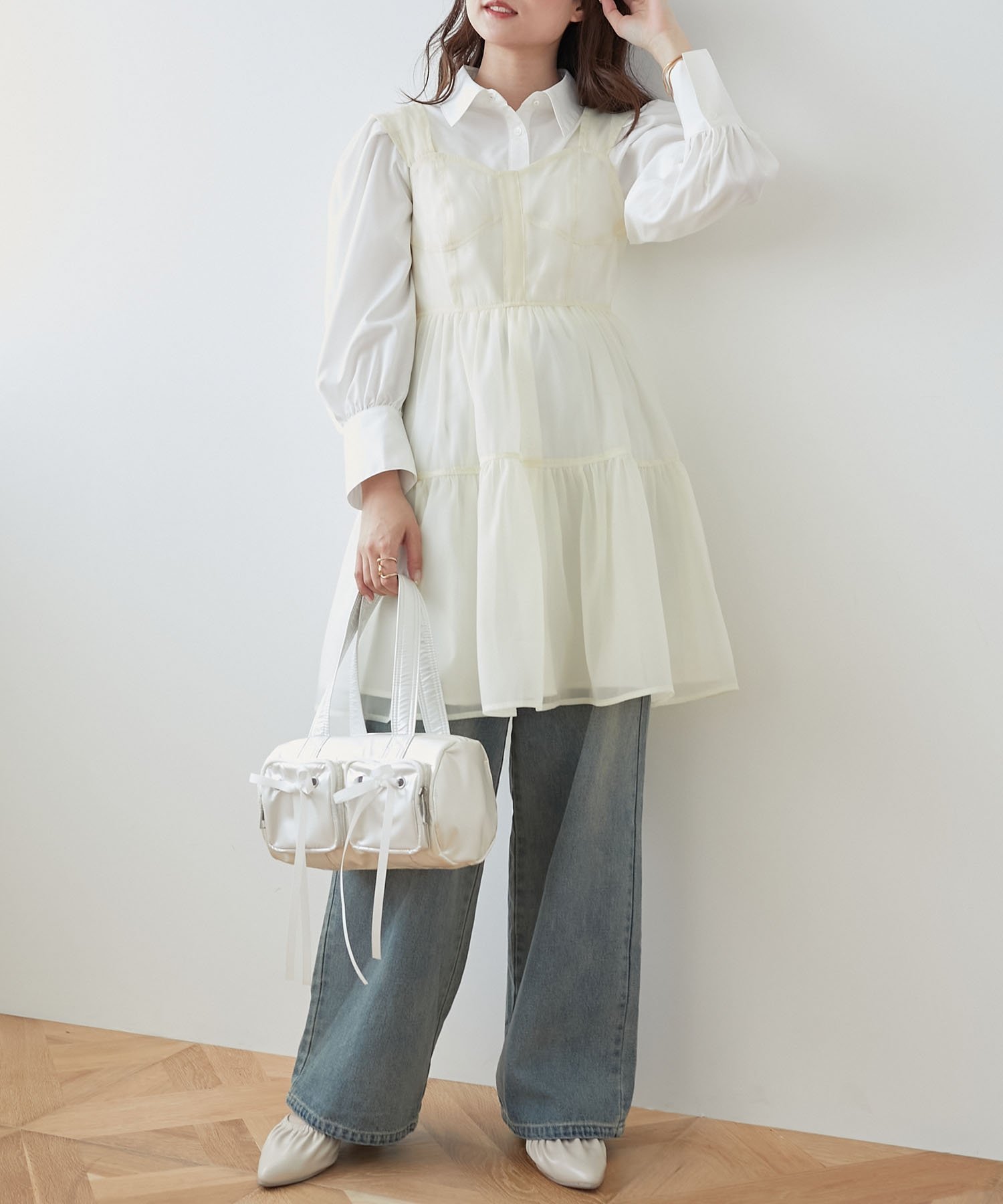 【マジェスティック レゴン/MAJESTIC LEGON】のシアーミニワンピ シャツワンピSET 人気、トレンドファッション・服の通販 founy(ファニー) 　ファッション　Fashion　レディースファッション　WOMEN　ワンピース　Dress　シャツワンピース　Shirt Dresses　オフショル　Off Shoulder　シャツワンピ　Shirt Dress　トレンド　Trend　フェミニン　Feminine　 other-1|ID: prp329100004561133 ipo3291000000032249192