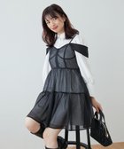 【マジェスティック レゴン/MAJESTIC LEGON】のシアーミニワンピ シャツワンピSET ブラック柄|ID: prp329100004561133 ipo3291000000032249199