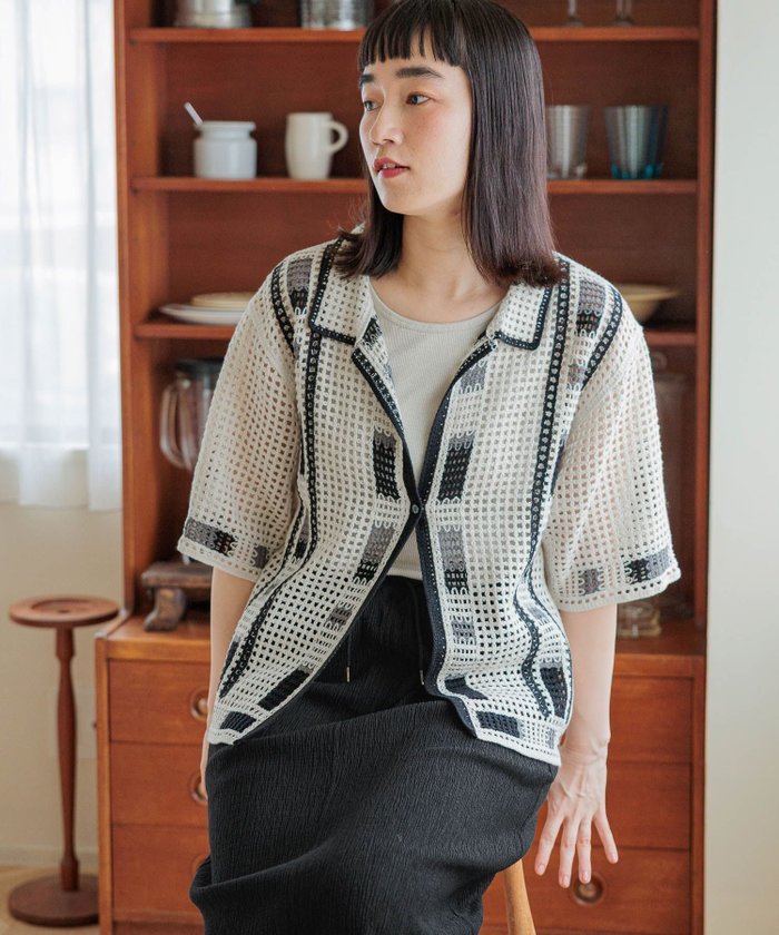 【ニコアンド/niko and】のクラフトメッシュラインカーディガン インテリア・キッズ・メンズ・レディースファッション・服の通販 founy(ファニー) https://founy.com/ ファッション Fashion レディースファッション WOMEN トップス・カットソー Tops/Tshirt カーディガン Cardigans おすすめ Recommend インナー Inner エレガント 上品 Elegant カーゴパンツ Cargo Pants カーディガン Cardigan クロシェ Crochet デニム Denim トレンド Trend 夏 Summer 透かし Watermark |ID: prp329100004561134 ipo3291000000032249214