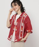 【ニコアンド/niko and】のクラフトメッシュラインカーディガン レッド30|ID: prp329100004561134 ipo3291000000032249222