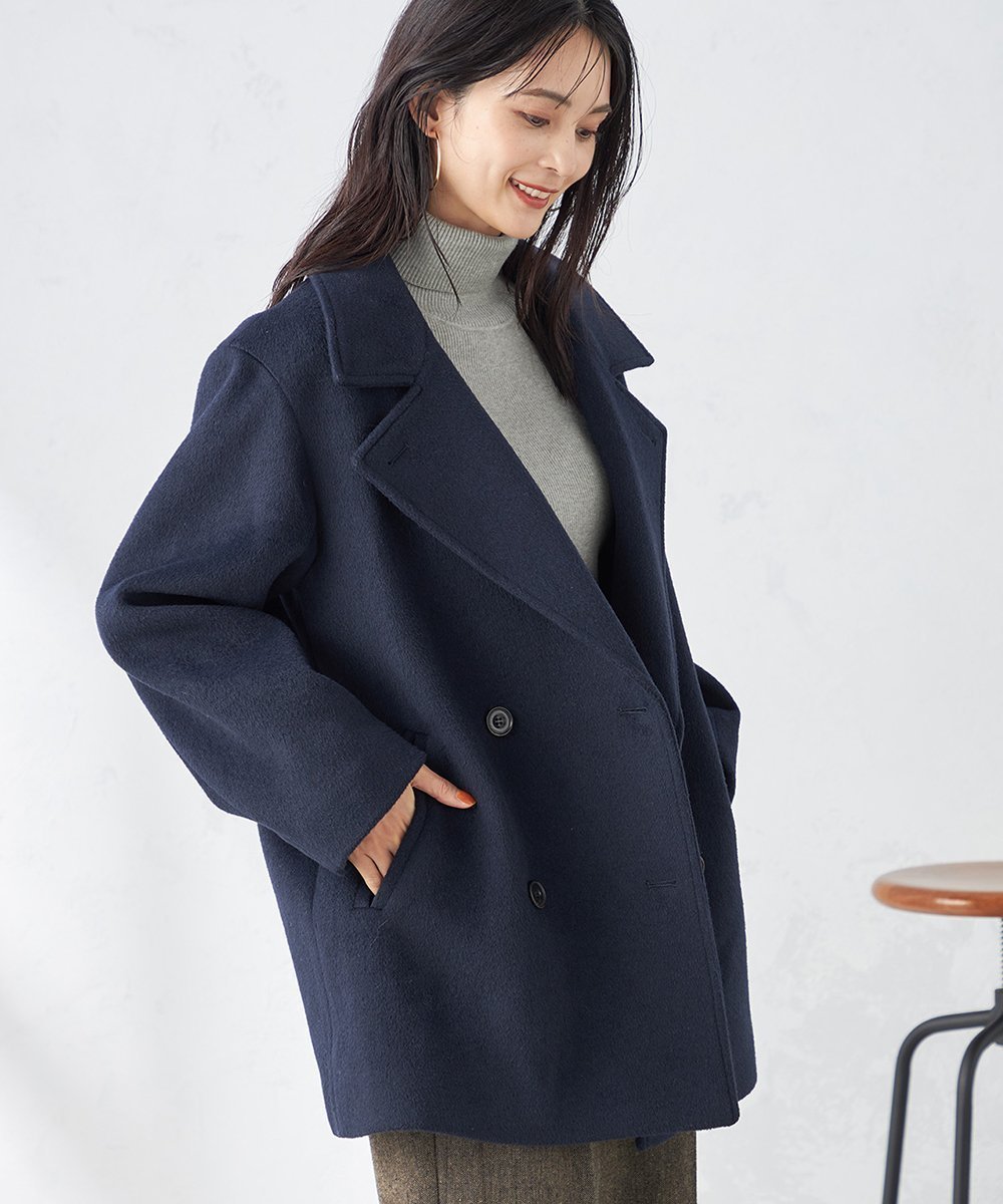 【アー ヴェー ヴェー/a.v.v】の3WAY ピーコート インテリア・キッズ・メンズ・レディースファッション・服の通販 founy(ファニー) 　ファッション　Fashion　レディースファッション　Fashion for Women　アウター　Coat / Outerwear Collection　コート・ロングコート・ピーコート　Long Coats, Peacoats & More　ジャケット　Jacket, Outerwear　スタンド　Stand Collar, Upright Stand　なめらか　Smooth, Silky Texture　ベーシック　Basic, Essential　ミドル　Middle Length, Mid Height　再入荷　Restock / Back in Stock　おすすめ　Recommended / Our Picks　ビジネス 仕事 通勤　Business / Work / Commuting　ネイビー|ID: prp329100004561138 ipo3291000000033850133