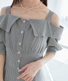 【マジェスティック レゴン/MAJESTIC LEGON】のオフショルシャツワンピース ブラック柄|ID: prp329100004561140 ipo3291000000032249325