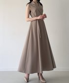 【ジュノア/JUNOAH】のテーラーカラーノースリーブワンピース(裏地なし) グレージュ|ID: prp329100004561170 ipo3291000000032249619