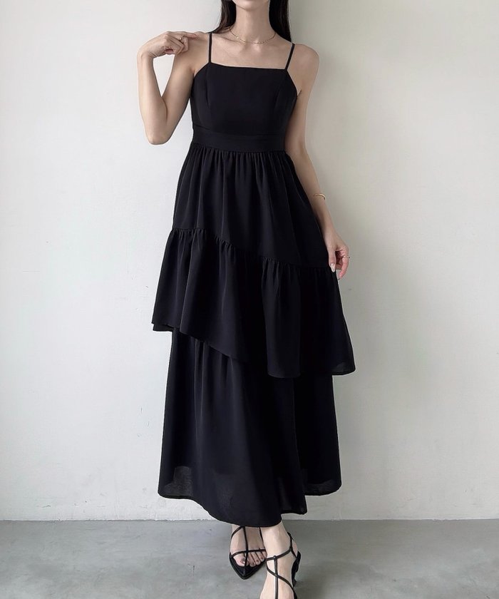 【ジュノア/JUNOAH】のMeiru アシメティアードキャミワンピース インテリア・キッズ・メンズ・レディースファッション・服の通販 founy(ファニー) https://founy.com/ ファッション Fashion レディースファッション WOMEN ワンピース Dress キャミワンピース No Sleeve Dresses |ID: prp329100004561176 ipo3291000000032249660