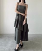 【ジュノア/JUNOAH】のMeiru アシメティアードキャミワンピース チャコール|ID: prp329100004561176 ipo3291000000032249669