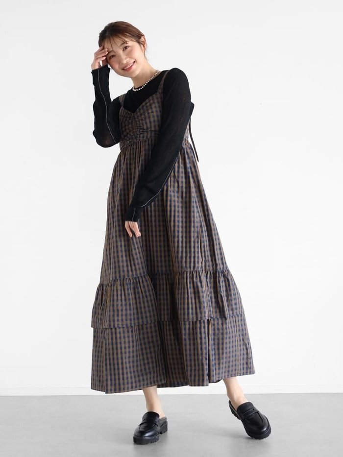 【ヴァン/Vin】のギンガムチェックティアードキャミワンピース インテリア・キッズ・メンズ・レディースファッション・服の通販 founy(ファニー) https://founy.com/ ファッション Fashion レディースファッション WOMEN ワンピース Dress キャミワンピース No Sleeve Dresses おすすめ Recommend インナー Inner ギンガム Gingham チェック Check デニム Denim ロング Long |ID: prp329100004561183 ipo3291000000032249735