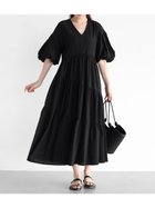 【ヴァン/Vin】のギンガムチェックティアードワンピース 人気、トレンドファッション・服の通販 founy(ファニー) ファッション Fashion レディースファッション Fashion for Women ワンピース Dresses ギャザー Gathered, Ruffled ギンガム Gingham, Gingham Fabric サッカー Seersucker, Summer Fabric スリーブ Sleeve, Long Sleeve / Short Sleeve チェック Check, Plaid, Tartan バルーン Balloon, Balloon Silhouette フェミニン Feminine, Girly リボン Ribbon, Bow thumbnail ブラック|ID: prp329100004561188 ipo3291000000033519488