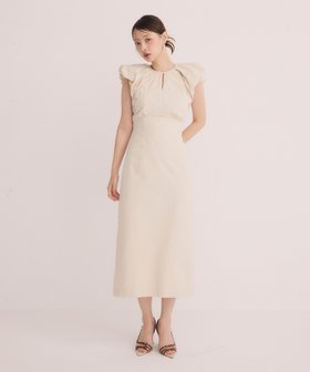 【エイミーイストワール/eimy istoire】のショルダーデザインバックオープンワンピース 人気、トレンドファッション・服の通販 founy(ファニー) ファッション Fashion レディースファッション WOMEN ワンピース Dress 春 Spring サンダル Sandals ショルダー Shoulder シンプル Simple ドレープ Drape フィット Fit フロント Front S/S・春夏 Ss・Spring/Summer 夏 Summer エレガント 上品 Elegant |ID:prp329100004561192