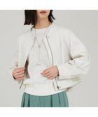 【カリテ/qualite】のショートフォルムブルゾン アイボリー|ID: prp329100004561201 ipo3291000000032250009
