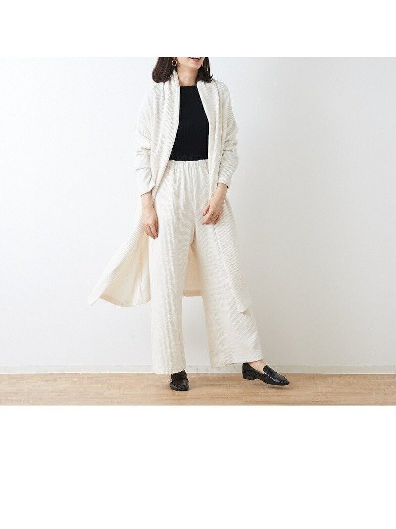 【コレックス/collex】のコーデュロイガウン インテリア・キッズ・メンズ・レディースファッション・服の通販 founy(ファニー) 　ファッション　Fashion　レディースファッション　WOMEN　おすすめ　Recommend　カットソー　Cut And Sew　ガウン　Gown　コーデュロイ　Corduroy　スリーブ　Sleeve　セットアップ　Set Up　タートルネック　Turtleneck　フィット　Fit　ロング　Long　オフホワイト|ID: prp329100004561243 ipo3291000000032250329