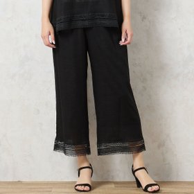 【ミゼール/MISSEL】の【一部店舗限定】レーヨン麻 裾レースパンツ 人気、トレンドファッション・服の通販 founy(ファニー) ファッション Fashion レディースファッション Ladies' Fashion Online パンツ Pants エレガント 上品 Elegant リゾート Resort レース Race ワイド Wide |ID:prp329100004561248