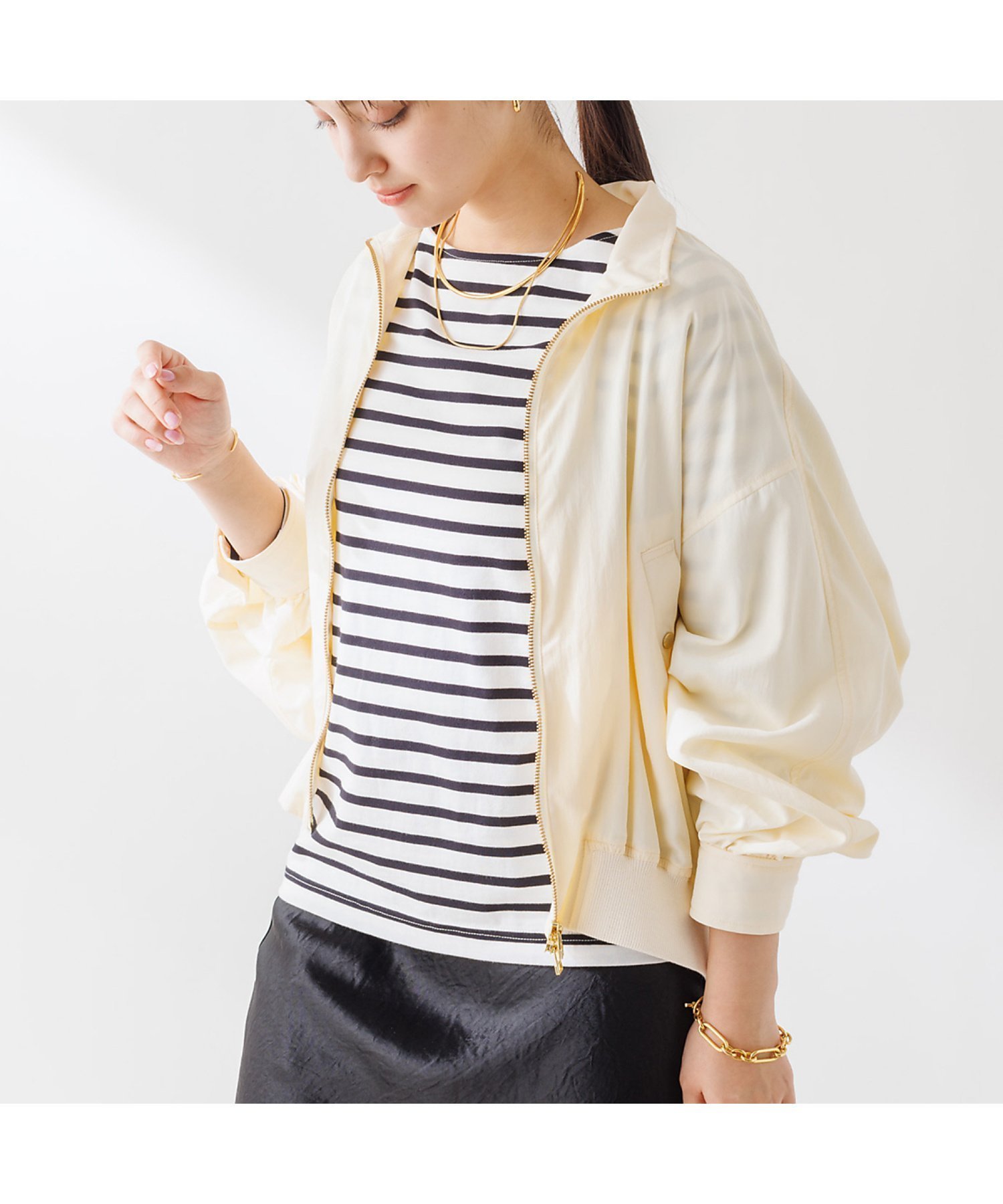 【ルージュヴィフラクレ/Rouge vif la cle】のショートコクーン ナイロンブルゾン 人気、トレンドファッション・服の通販 founy(ファニー) 　ファッション　Fashion　レディースファッション　WOMEN　アウター　Coat Outerwear　ブルゾン　Blouson/Jackets　ブルゾン　Blouson　 other-1|ID: prp329100004561257 ipo3291000000032250424