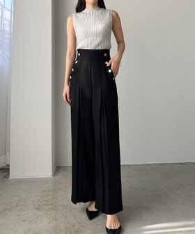 【ジュノア/JUNOAH】のLouere ハイウエストタックマリンセミワイドパンツ 人気、トレンドファッション・服の通販 founy(ファニー) ファッション Fashion レディースファッション WOMEN パンツ Pants |ID:prp329100004561296