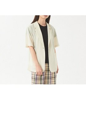 【カリテ/qualite】のストレッチデシン半袖ジャケット 人気、トレンドファッション・服の通販 founy(ファニー) ファッション Fashion レディースファッション Fashion for Women アウター Coat / Outerwear Collection レディースジャケット・軽アウター Jackets インナー Innerwear サマー Summer, Summer Style シルク Silk, 100% Silk ジャケット Jacket, Outerwear ストレッチ Stretch, Stretchy Fabric エレガント 上品 Elegant 半袖 Short Sleeve, Half Sleeve 夏 Summer |ID:prp329100004561300