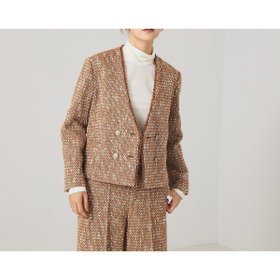 【カリテ/qualite】の《セットアップ対応》ノーカラーツイードジャケット 人気、トレンドファッション・服の通販 founy(ファニー) ファッション Fashion レディースファッション WOMEN アウター Coat Outerwear ジャケット Jackets おすすめ Recommend コンパクト Compact ショート Short ジャケット Jacket セットアップ Set Up ツイード Tweed トレンド Trend バランス Balance フリンジ Fringe メタル Metal A/W・秋冬 Aw・Autumn/Winter・Fw・Fall-Winter |ID:prp329100004561306