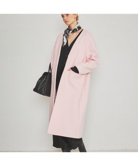 【ルージュヴィフラクレ/Rouge vif la cle】のノーカラー ロングコート 人気、トレンドファッション・服の通販 founy(ファニー) ファッション Fashion レディースファッション WOMEN アウター Coat Outerwear コート Coats ガーリー Girly クラシカル Classical シンプル Simple ジャケット Jacket ストール Stall スマート Smart トレンド Trend ベーシック Basic ロング Long 冬 Winter ビジネス 仕事 通勤 Business |ID:prp329100004561315