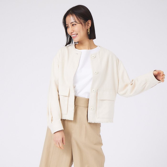 【カリテ/qualite】のコットンヘンプフォルムブルゾン インテリア・キッズ・メンズ・レディースファッション・服の通販 founy(ファニー) https://founy.com/ ファッション Fashion レディースファッション WOMEN アウター Coat Outerwear ブルゾン Blouson/Jackets フォルム Form フリンジ Fringe ブルゾン Blouson ヘリンボーン Herringbone リネン Linen ワイド Wide |ID: prp329100004561318 ipo3291000000032250905