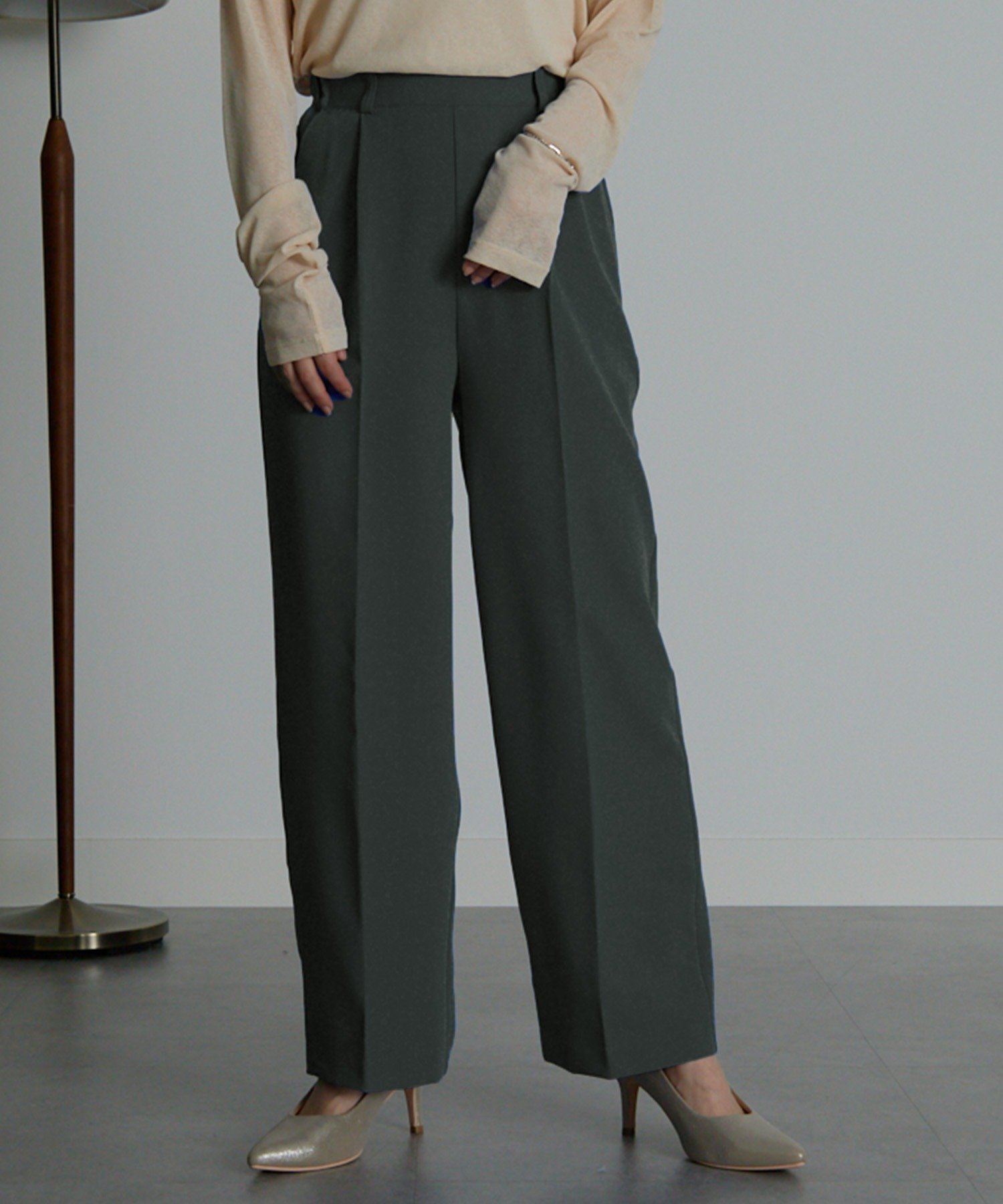 【ラナン/Ranan】のRanan/機能付!美脚シルエットセンタープレスワイドパンツ 人気、トレンドファッション・服の通販 founy(ファニー) 　ファッション　Fashion　レディースファッション　Ladies' Fashion Online　パンツ　Pants　カットソー　Cut And Sew　センター　Center　ソックス　Socks　 other-1|ID: prp329100004561320 ipo3291000000032664542