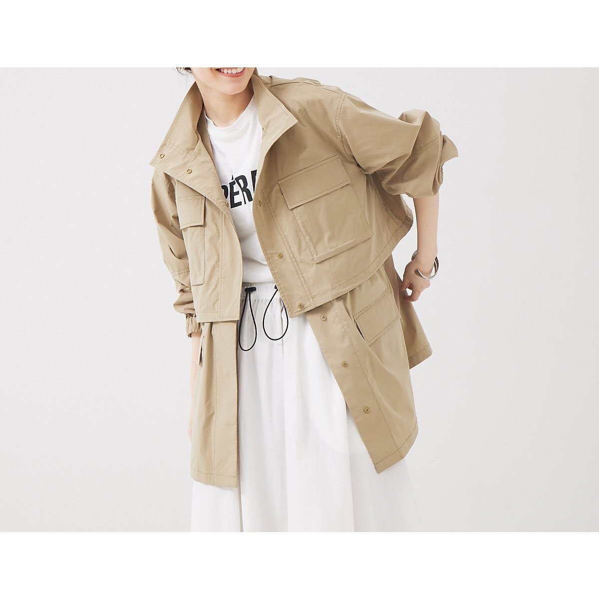 【アバハウスマヴィ/abahouse mavie】の撥水3WAYブルゾン インテリア・キッズ・メンズ・レディースファッション・服の通販 founy(ファニー) 　ファッション　Fashion　レディースファッション　WOMEN　アウター　Coat Outerwear　ブルゾン　Blouson/Jackets　おすすめ　Recommend　ショート　Short　ドローコード　Draw Cord　ブルゾン　Blouson　ベスト　Vest　ベージュ|ID: prp329100004561324 ipo3291000000032250943