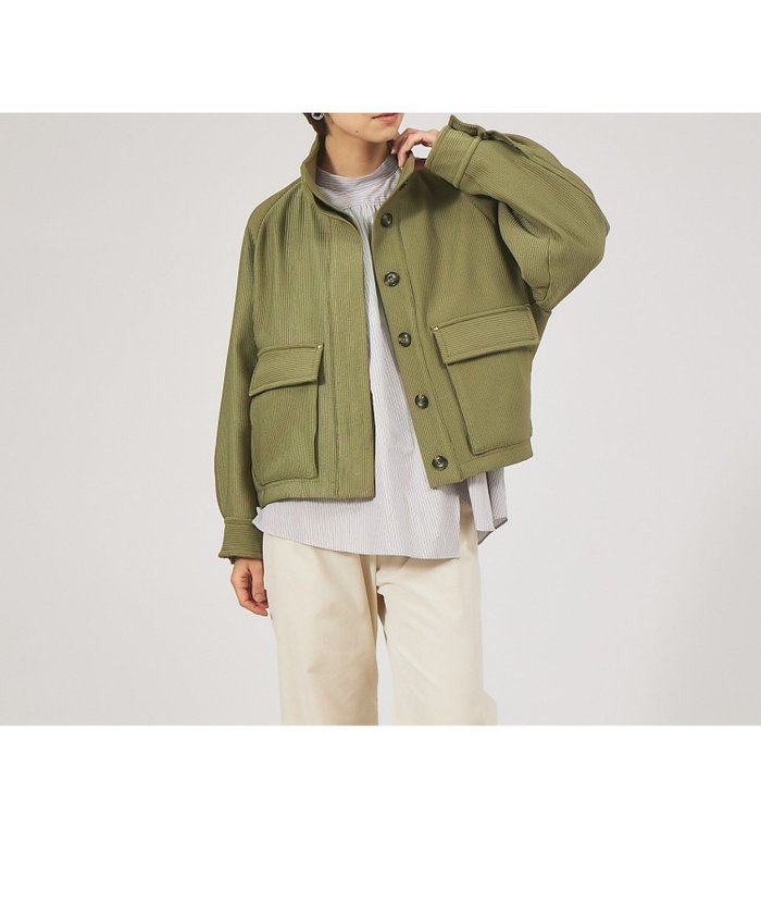 【カリテ/qualite】のシャドーストライプブルゾン インテリア・キッズ・メンズ・レディースファッション・服の通販 founy(ファニー) https://founy.com/ ファッション Fashion レディースファッション WOMEN アウター Coat Outerwear ブルゾン Blouson/Jackets ストライプ Stripe ブルゾン Blouson ポケット Pocket エレガント 上品 Elegant 軽量 Lightweight |ID: prp329100004561328 ipo3291000000032250965