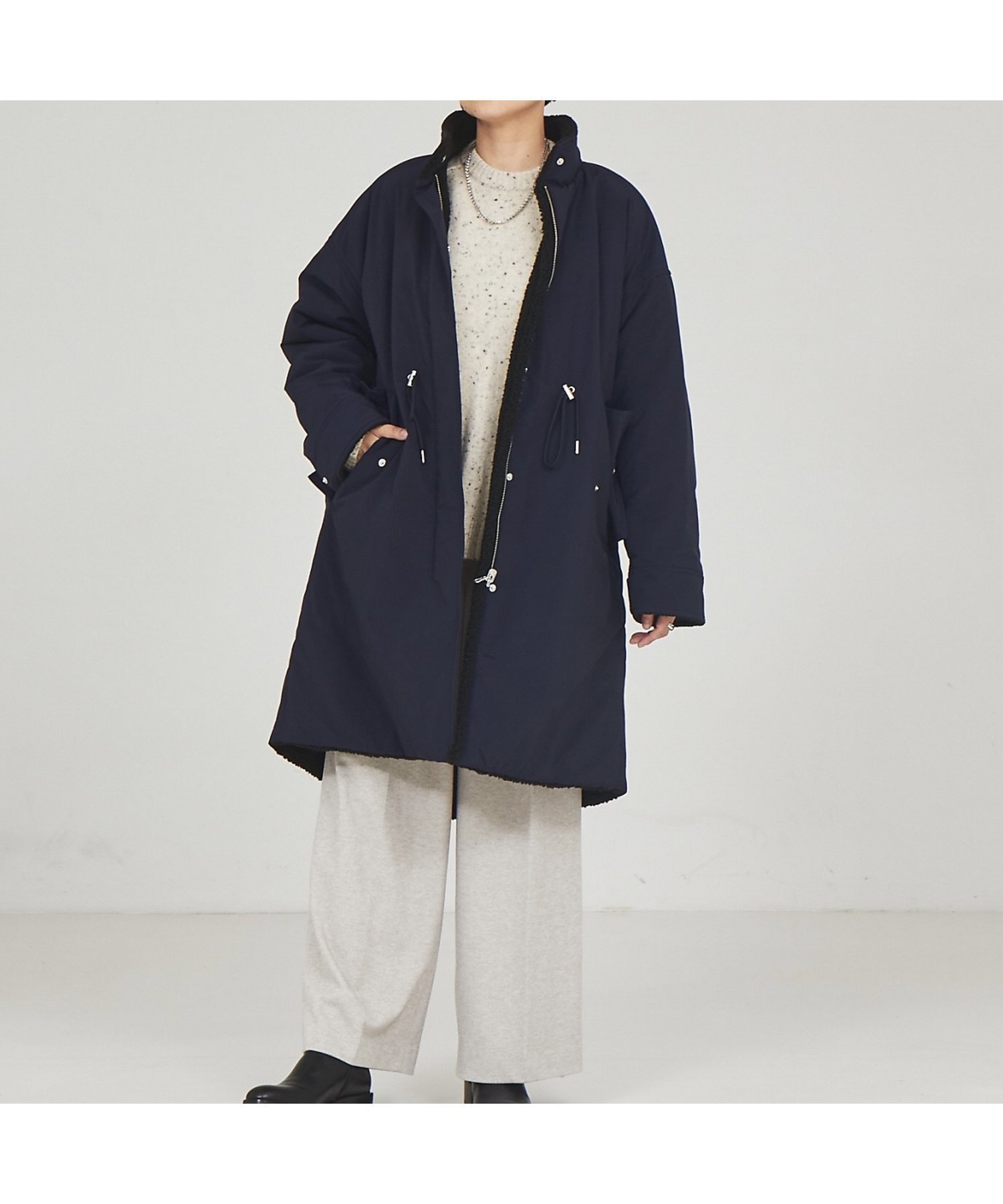【アバハウスマヴィ/abahouse mavie】のボア タフタリバーシブルモッズコート 人気、トレンドファッション・服の通販 founy(ファニー) 　ファッション　Fashion　レディースファッション　WOMEN　アウター　Coat Outerwear　コート　Coats　モッズ/フィールドコート　Mods Coats/Field Coats　アウトドア　Outdoor　タフタ　Taffeta　モッズコート　Mod Coat　リバーシブル　Reversible　ワイド　Wide　冬　Winter　防寒　Cold Protection　 other-1|ID: prp329100004561343 ipo3291000000032251028